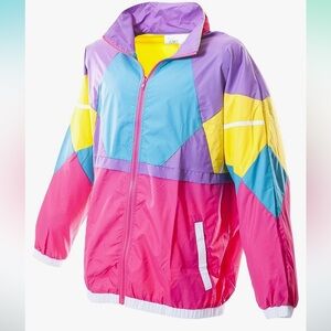 80s inspired wind breaker size Large